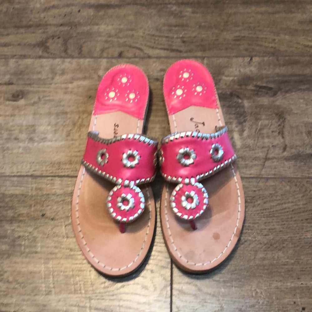 Jack Rogers Pink Heritage Flat Sandal - 7